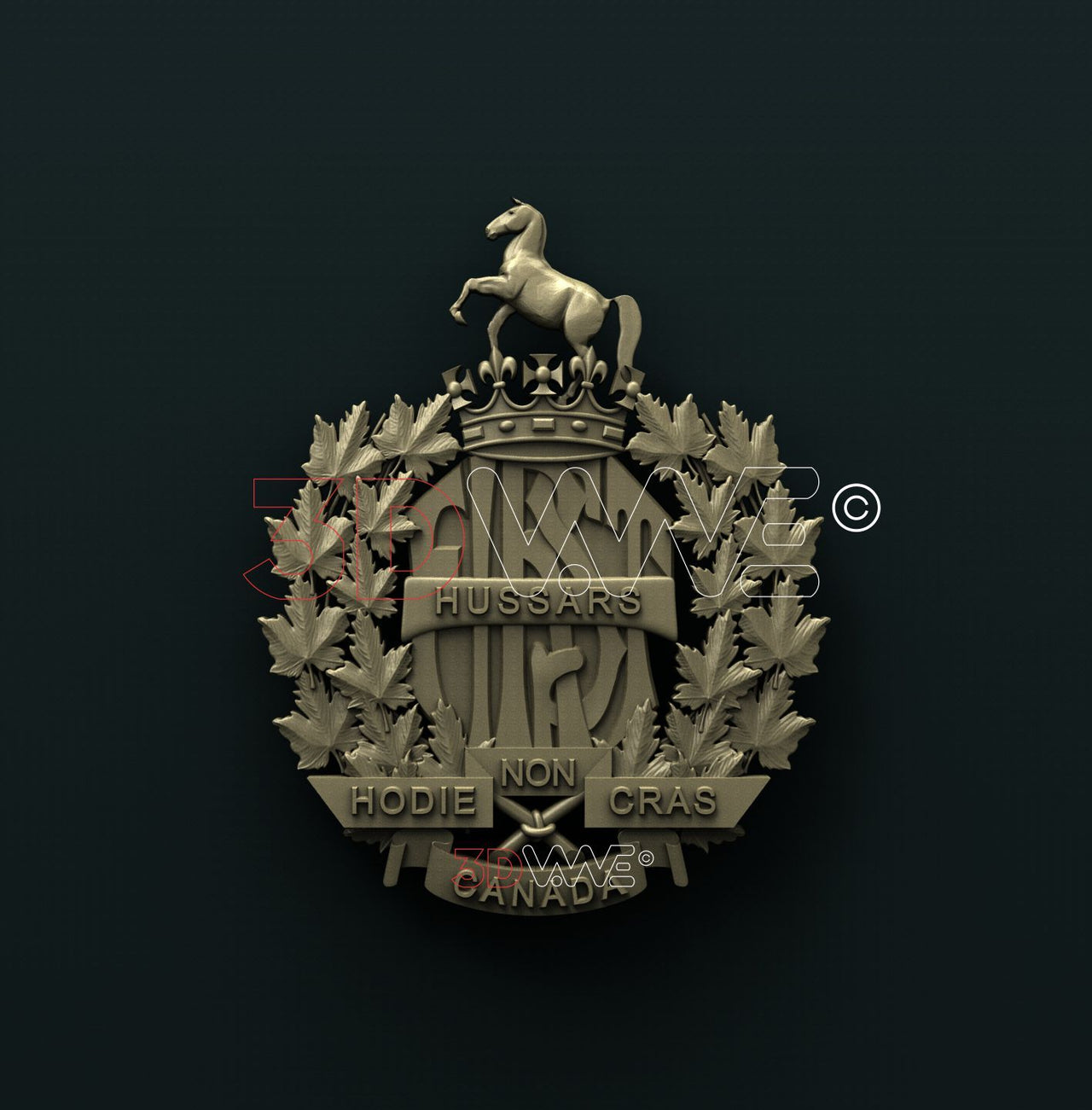 1st HUSSARS ARMOURED REGIMENT CANADA 3D STL 3DWave