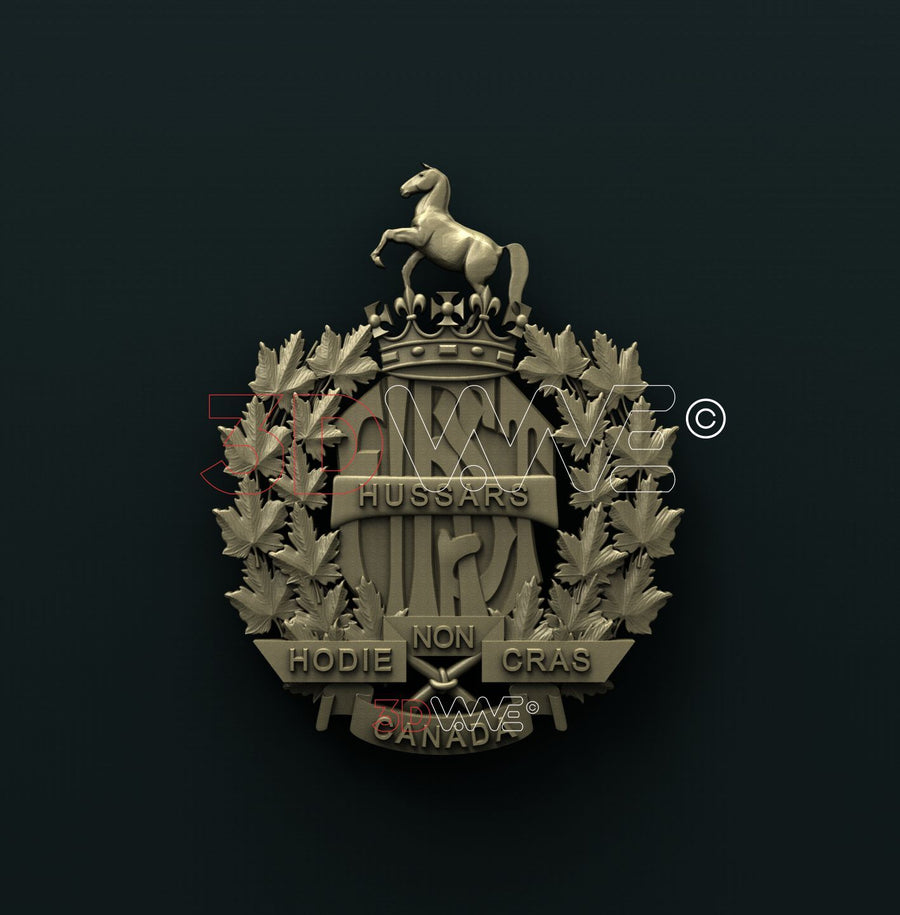 1st HUSSARS ARMOURED REGIMENT CANADA 3D STL 3DWave
