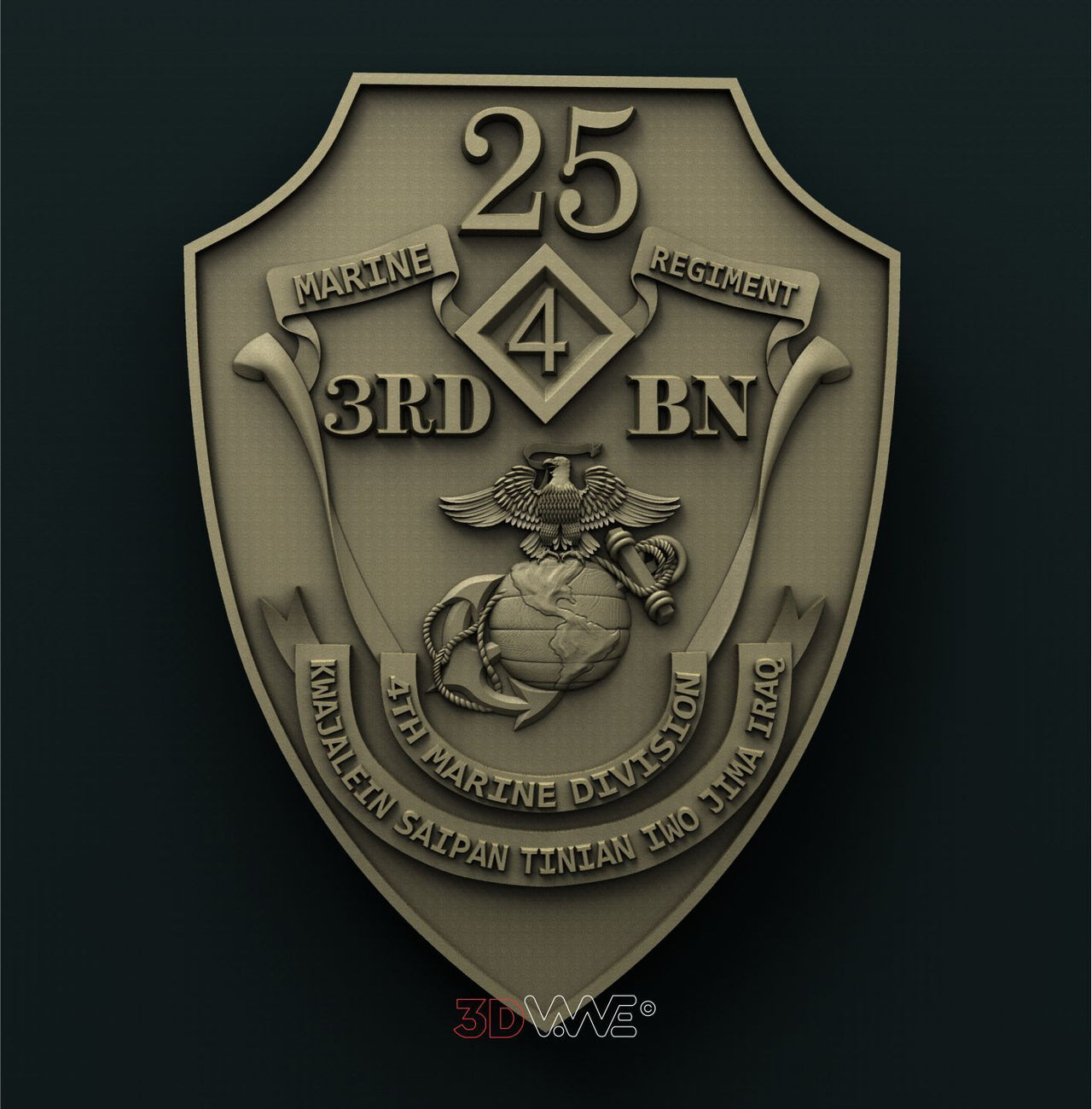 3rd BATTALION, 25th MARINES, USMC 3D STL 3DWave