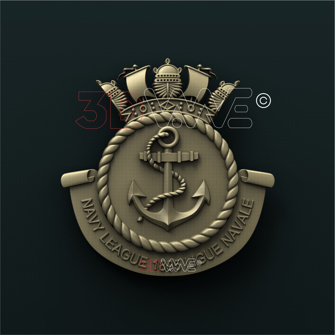 65 JP BELL NAVY LEAGUE CADET CORPS CANADA 3D STL 3DWave