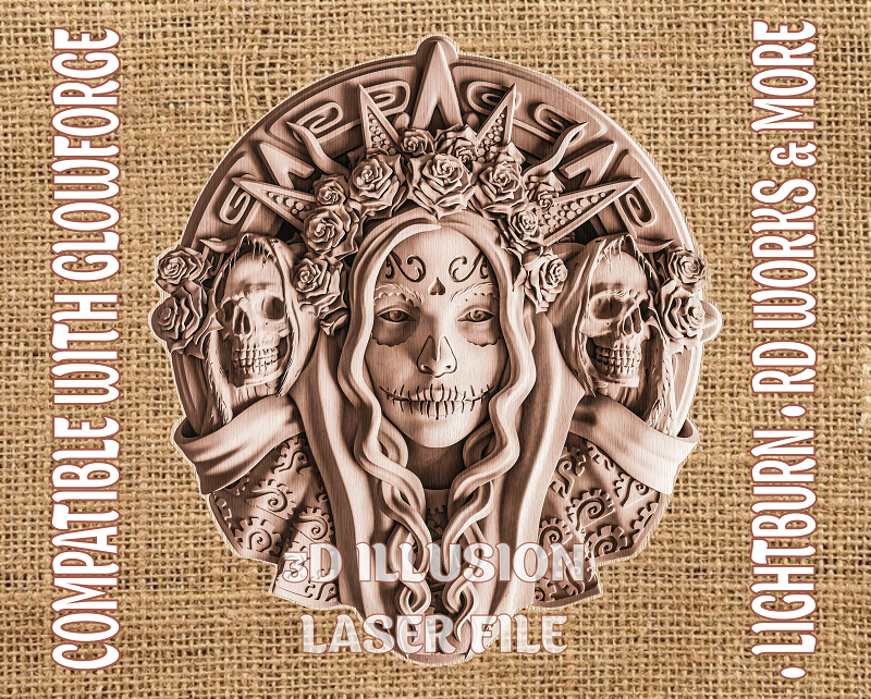 Cinco de Mayo 3d illusion & laser-ready file 3DWave.us