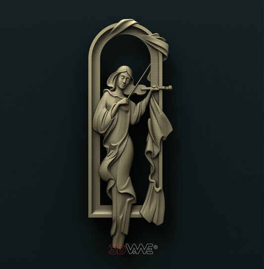 A GIRL WITH VIOLIN 3D STL 3DWave