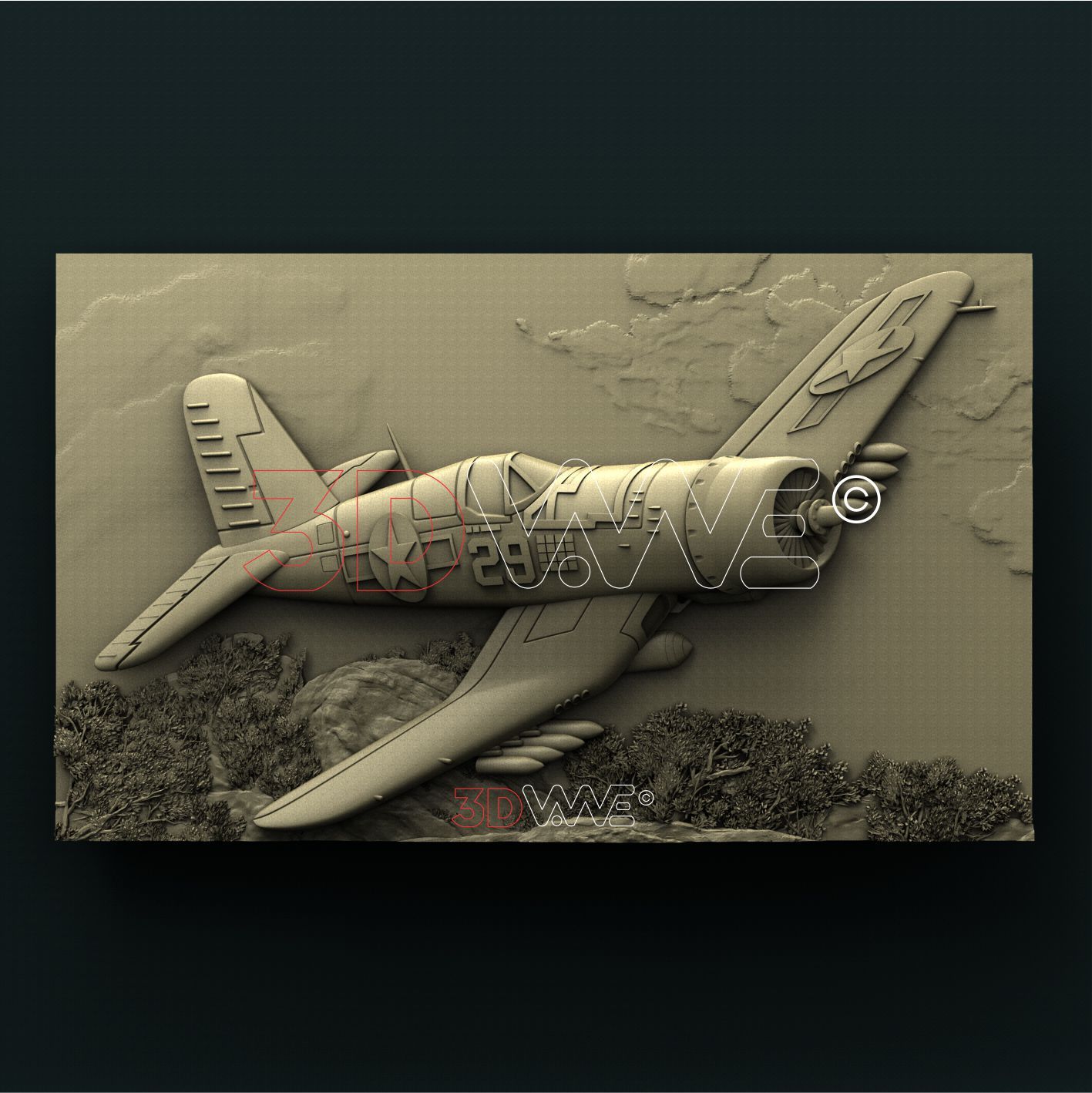 AIRPLANE 3D STL 3DWave