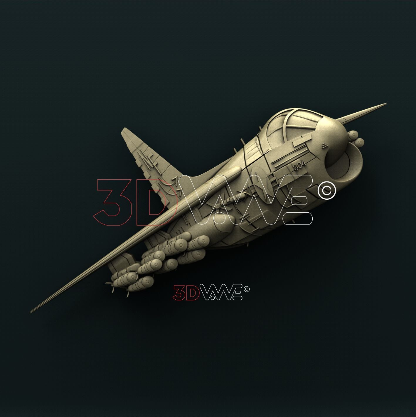 AIRPLANE 3D STL 3DWave