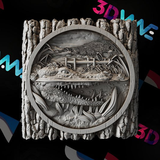 Alligator 3d stl - 3DWave.us