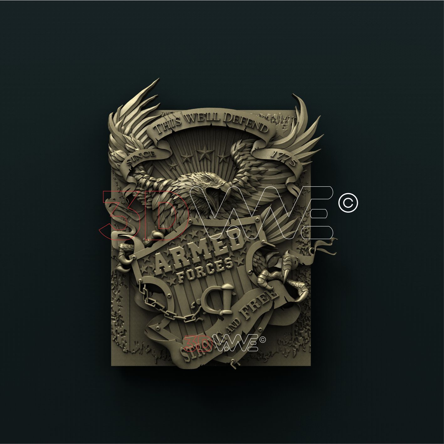 AMERICAN ARMED FORCES 3D STL 3DWave