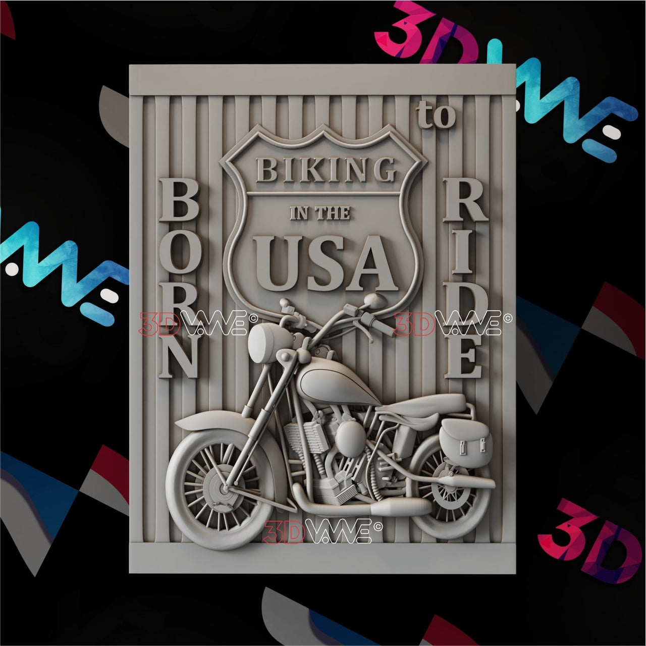 AMERICAN BIKER 3d stl 3DWave.us