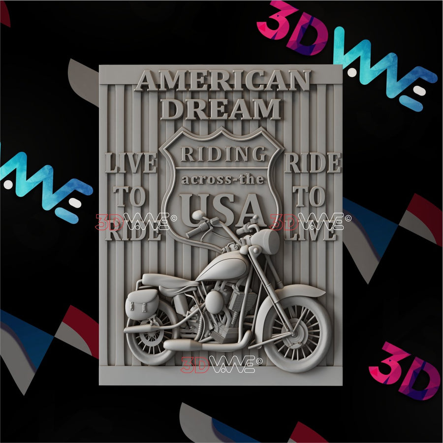 AMERICAN BIKER 3d stl 3DWave.us
