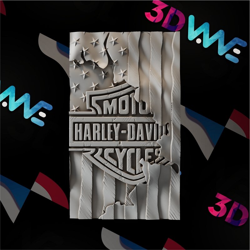 AMERICAN BIKER 3d stl 3DWave.us