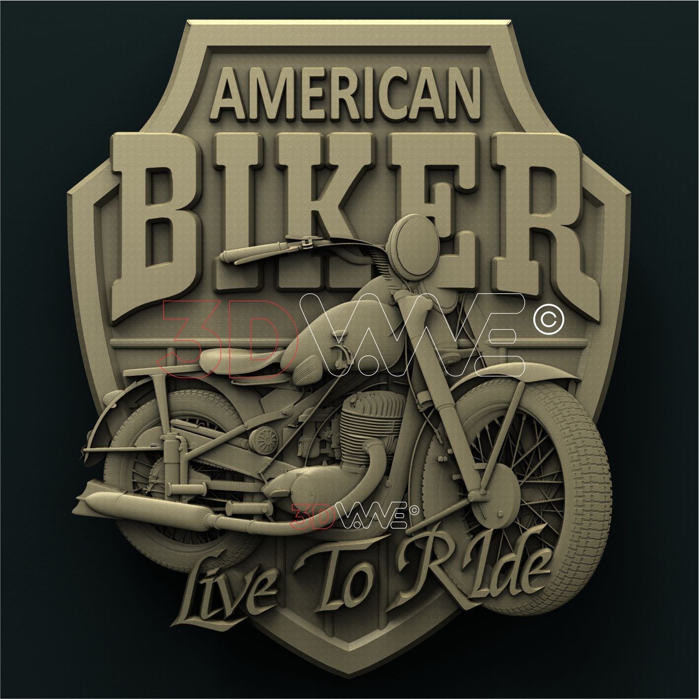 AMERICAN BIKER 3D STL 3DWave