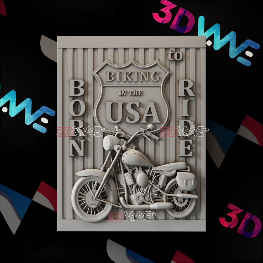 AMERICAN BIKER 3d stl 3DWave.us