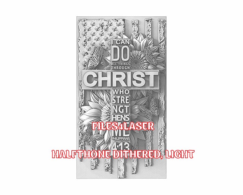 American cross 3d illusion & laser-ready files - 3DWave.us