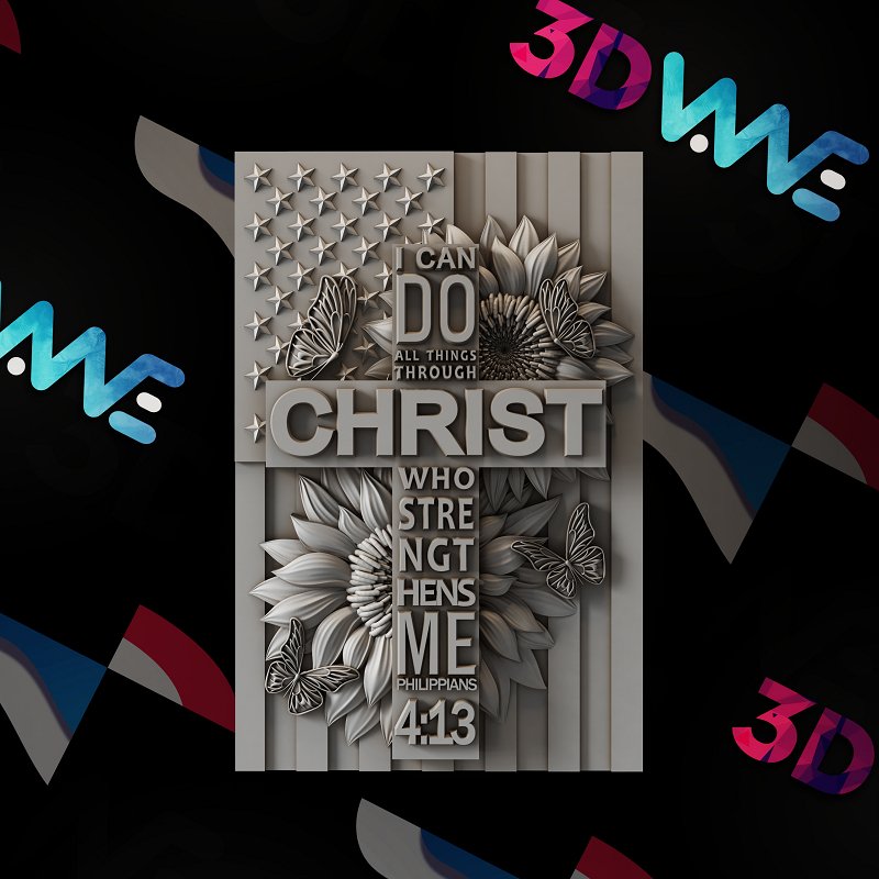 AMERICAN CROSS 3d stl - 3DWave.us