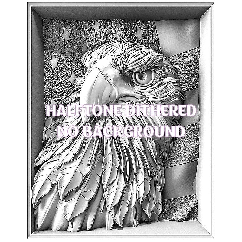 AMERICAN EAGLE 3d illusion & laser - ready file 3DWave.us