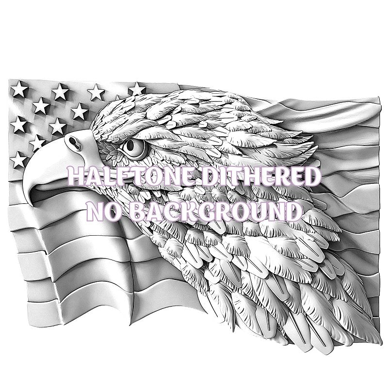 AMERICAN EAGLE 3d illusion & laser - ready file 3DWave.us