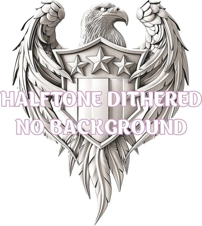 AMERICAN EAGLE 3d illusion & laser - ready file 3DWave.us