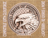 Thumbnail for American eagle 3d illusion & laser-ready files 3DWave.us