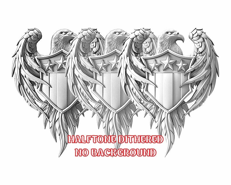 AMERICAN EAGLE 3d illusion & laser-ready files 3DWave.us