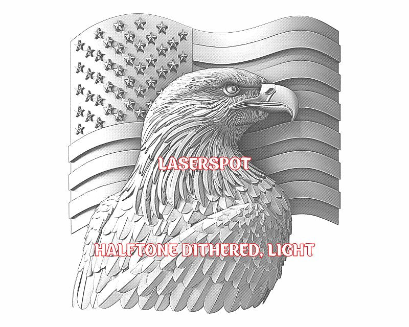 American eagle 3d illusion & laser-ready files - 3DWave.us
