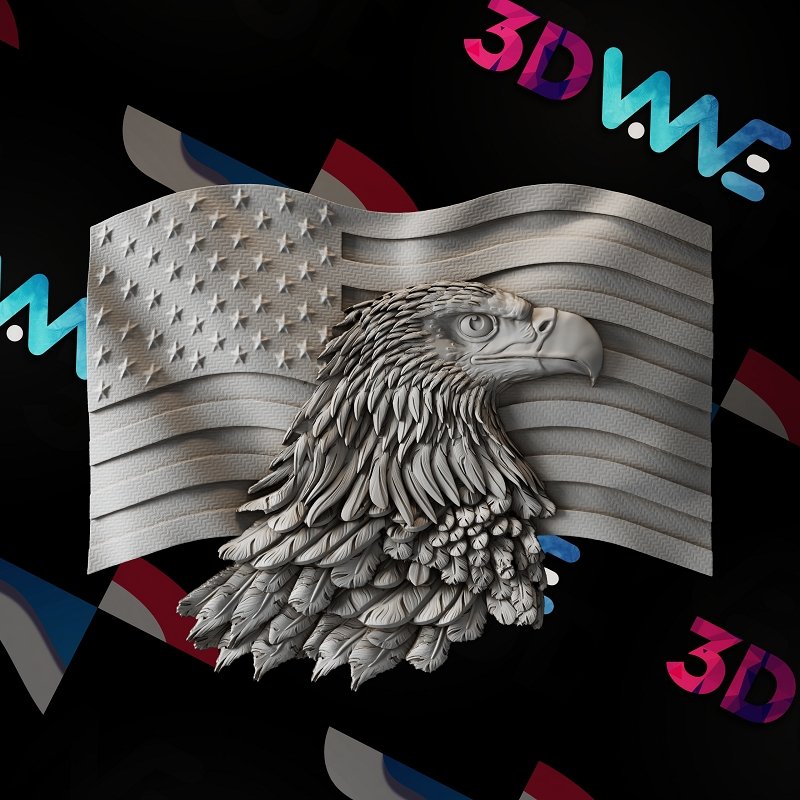 American eagle 3d stl - 3DWave.us