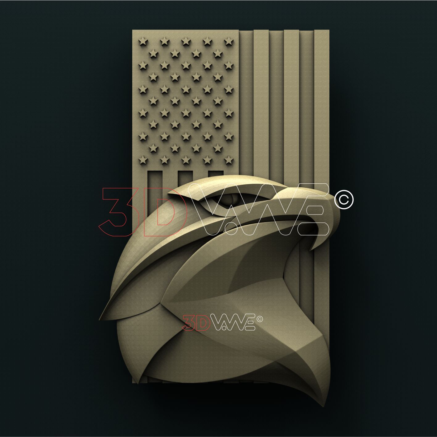 AMERICAN EAGLE 3D STL 3DWave