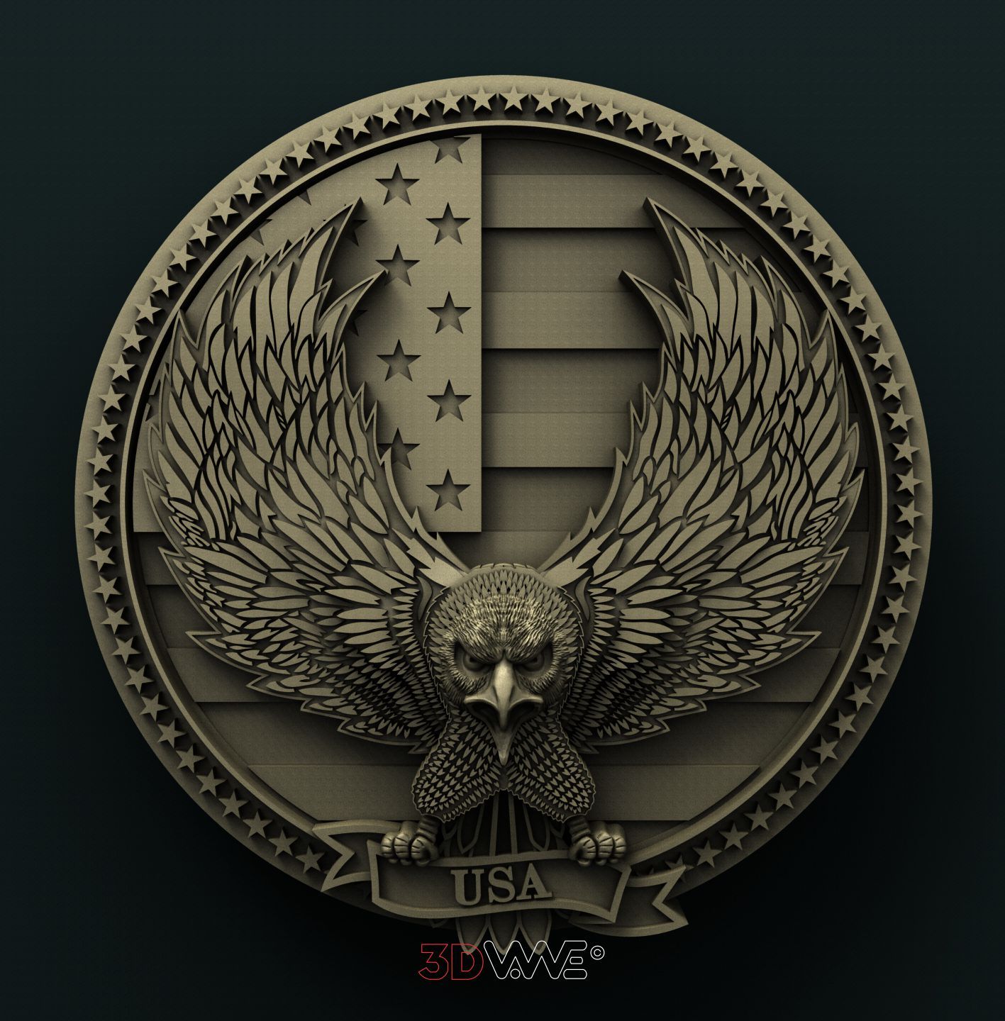 AMERICAN EAGLE 3D STL 3DWave