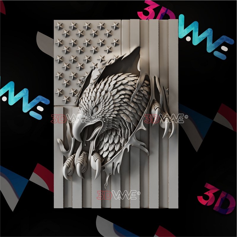 AMERICAN EAGLE 3d stl 3DWave.us