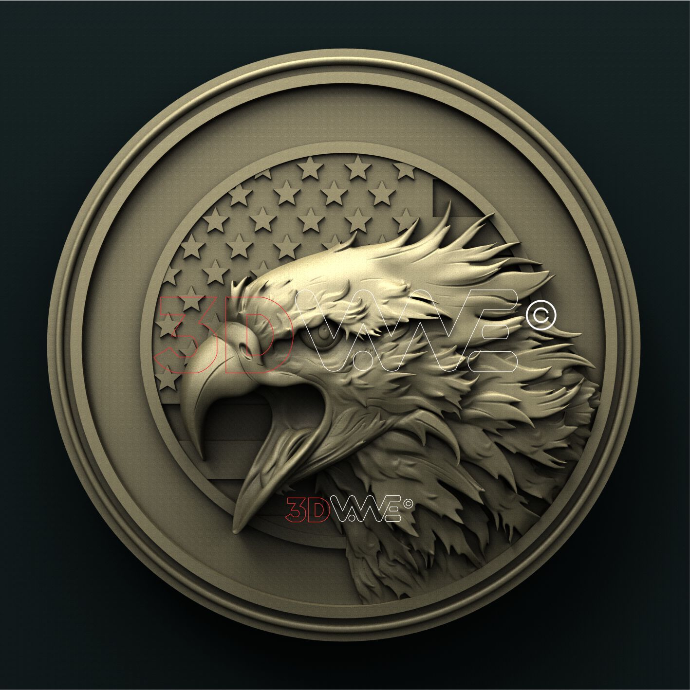 AMERICAN EAGLE 3D STL 3DWave