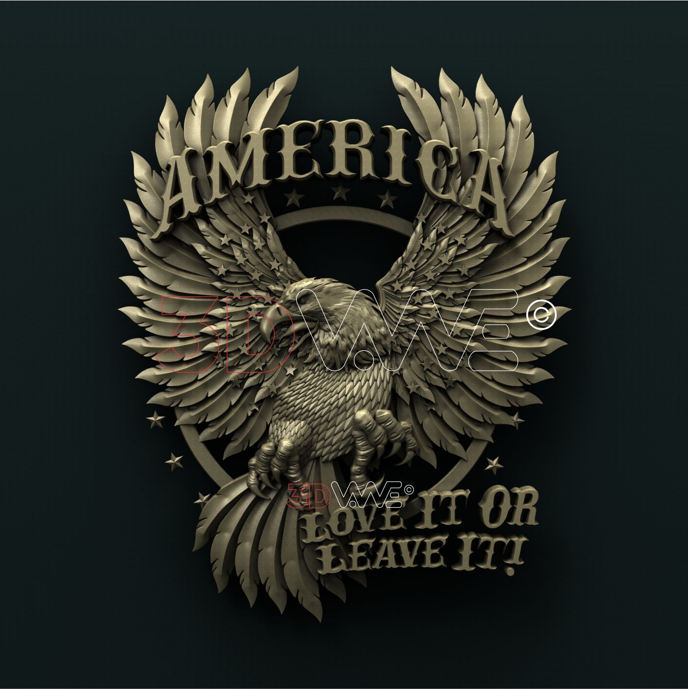 AMERICAN EAGLE 3D STL 3DWave