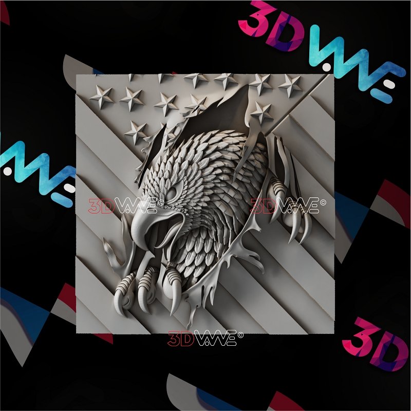 AMERICAN EAGLE 3d stl 3DWave.us