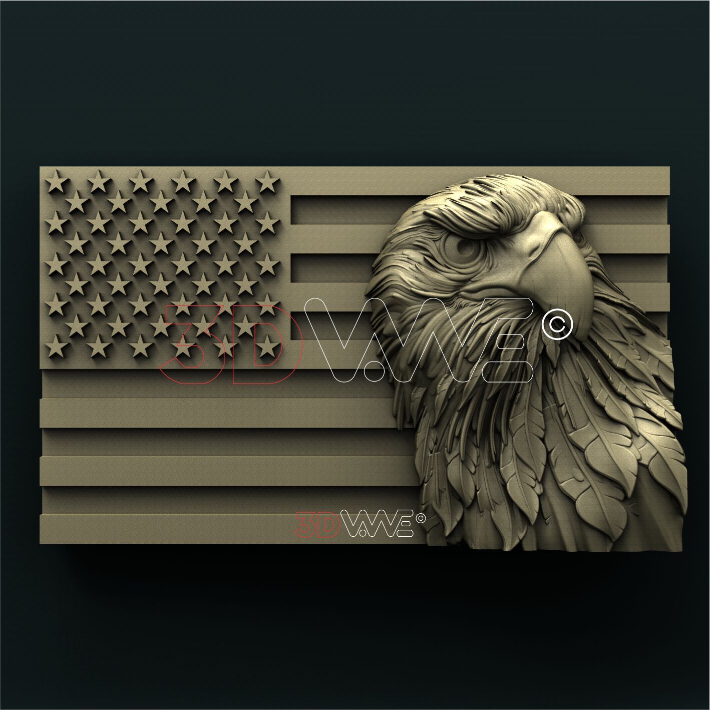 AMERICAN EAGLE 3D STL 3DWave