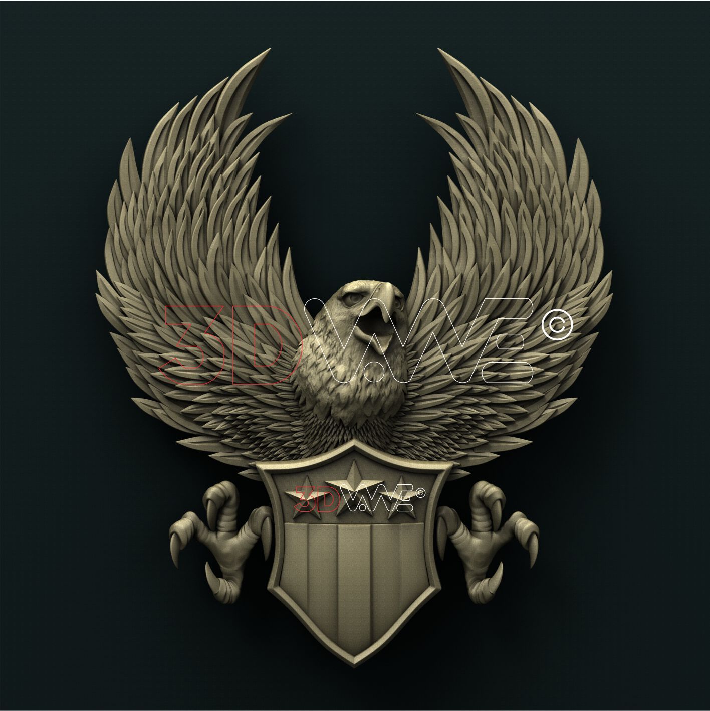 AMERICAN EAGLE 3D STL 3DWave