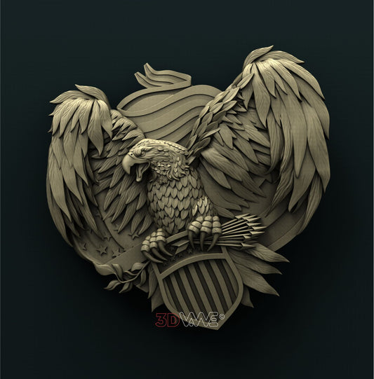 AMERICAN EAGLE 3D STL 3DWave