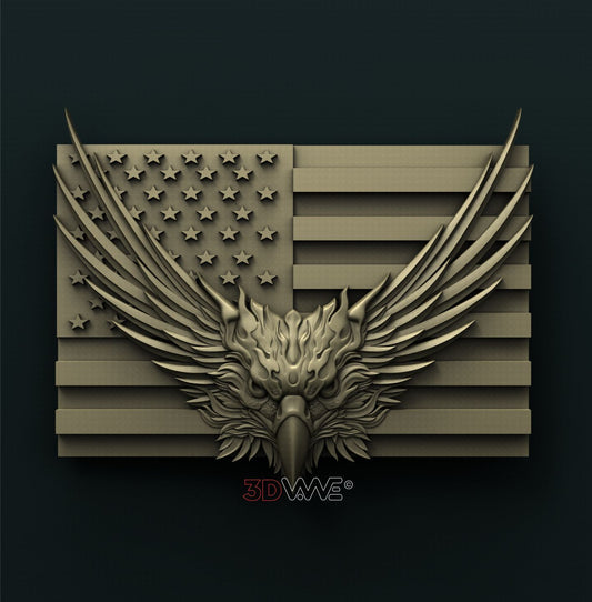 AMERICAN EAGLE 3D STL 3DWave