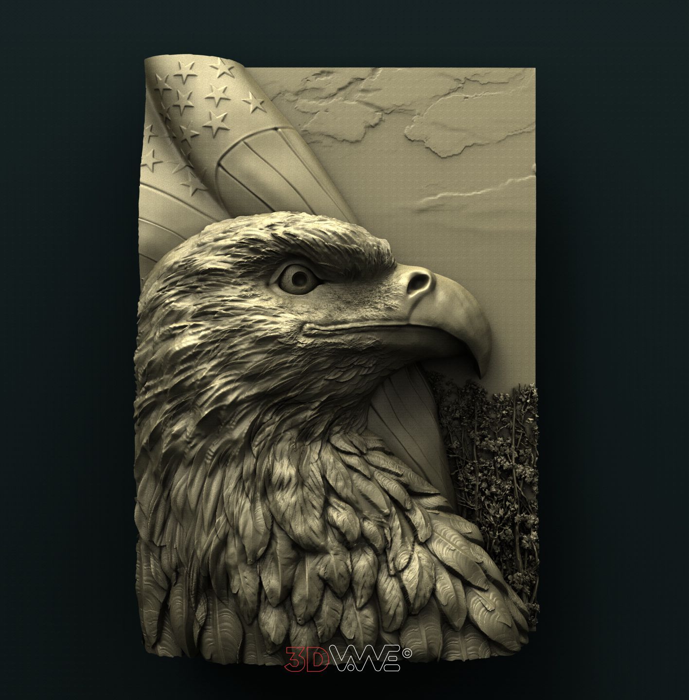AMERICAN EAGLE 3D STL 3DWave