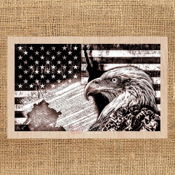 AMERICAN EAGLE laser-ready file 3DWave