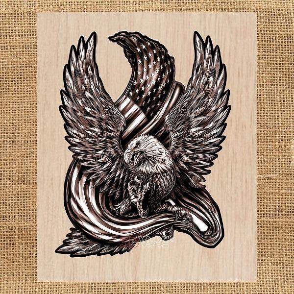 AMERICAN EAGLE pyroprinter & laser-ready file 3DWave