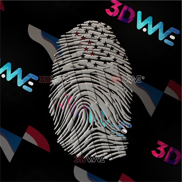 AMERICAN FINGERPRINT 3d stl 3DWave.us