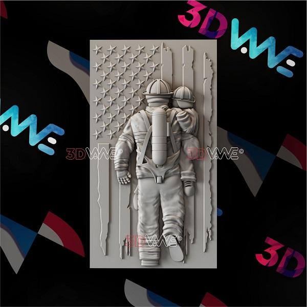 AMERICAN FIREFIGHTER 3d stl 3DWave