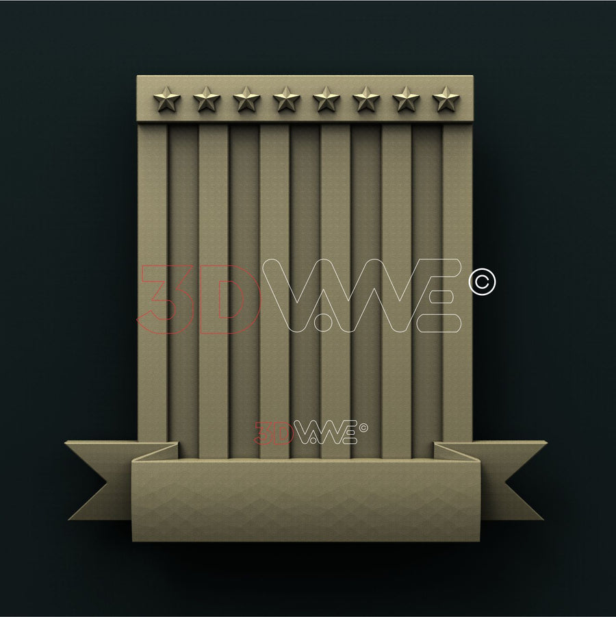 AMERICAN FLAG SHIELD 3D STL 3DWave