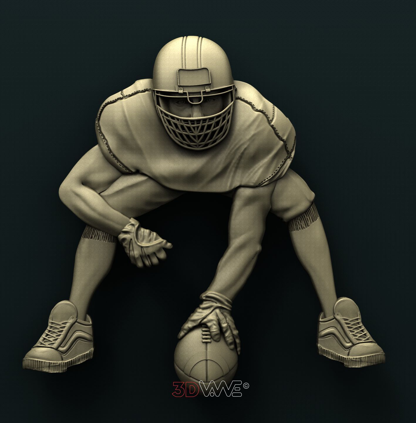 AMERICAN FOOTBALL PLAYER 3D STL 3DWave