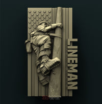 Thumbnail for AMERICAN LINEMAN 3D STL 3DWave