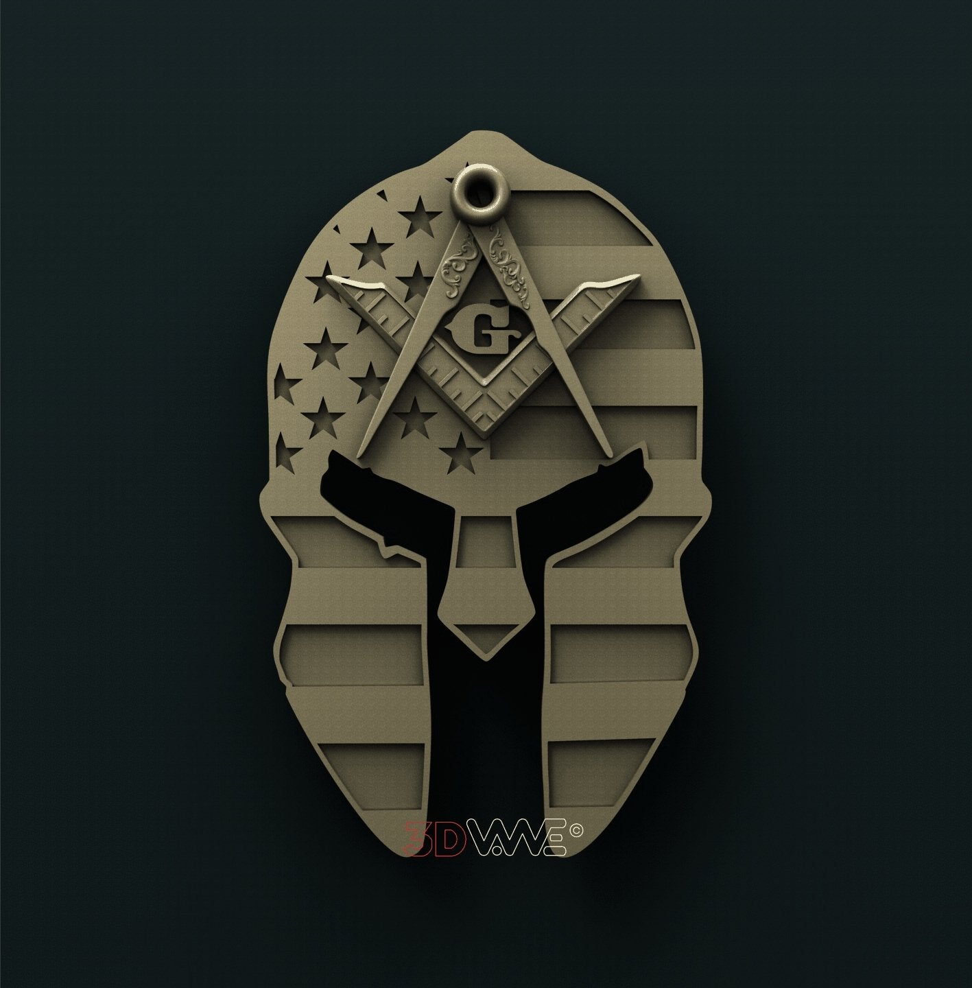 AMERICAN MASONIC HELMET 3D STL 3DWave