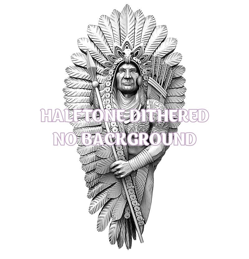 AMERICAN NATIVE 3d illusion & laser - ready file 3DWave.us