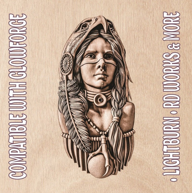 AMERICAN NATIVE 3d illusion & laser - ready file 3DWave.us