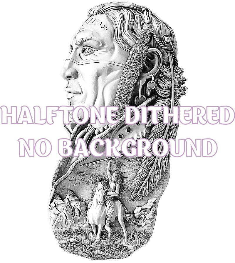 AMERICAN NATIVE 3d illusion & laser - ready file 3DWave.us