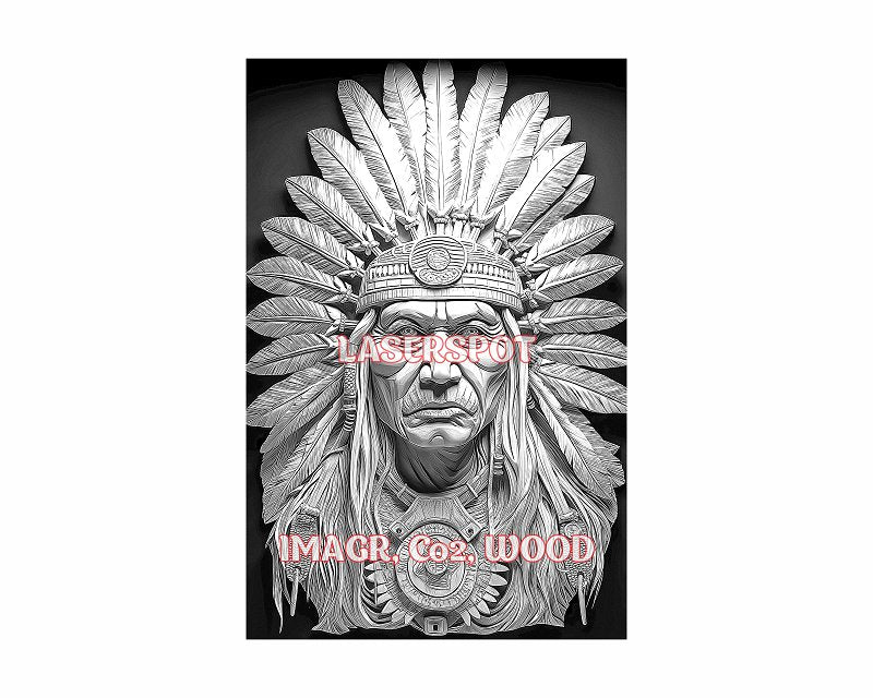 American native 3d illusion & laser-ready files - 3DWave.us