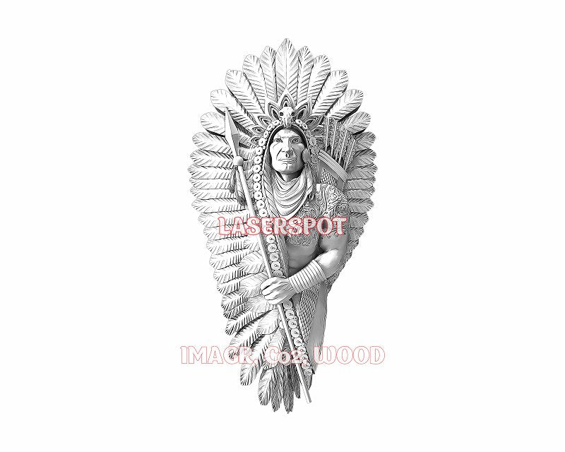 American native 3d illusion & laser-ready files - 3DWave.us