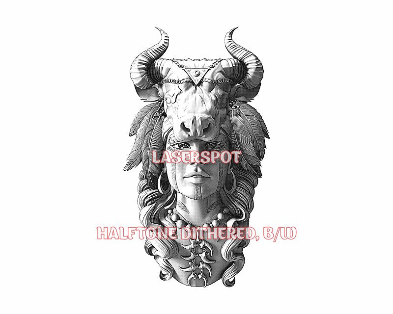 American native 3d illusion & laser-ready files - 3DWave.us