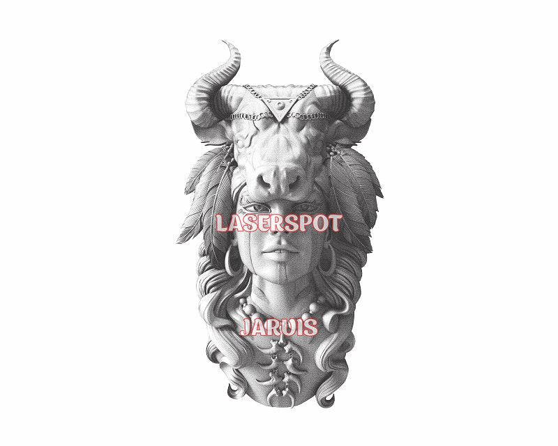 American native 3d illusion & laser-ready files - 3DWave.us